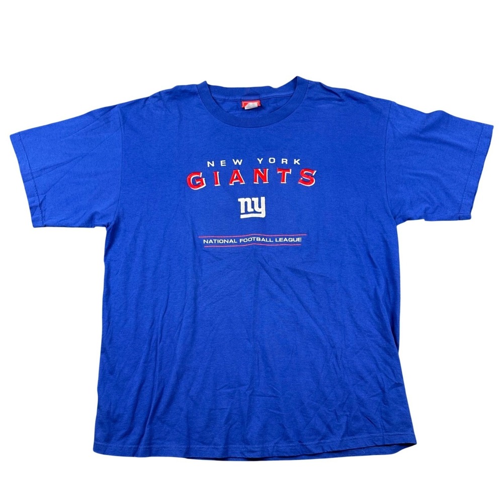 Vintage NFL New York Giants T-Shirt Mens XL 2003 Y2K Royal Blue Embroidered - Picture 2 of 12